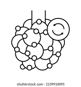 Interstitial Lung Disease Line Icon Vector. Interstitial Lung Disease Sign. Isolated Contour Symbol Black Illustration