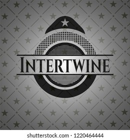 Intertwine dark emblem. Retro