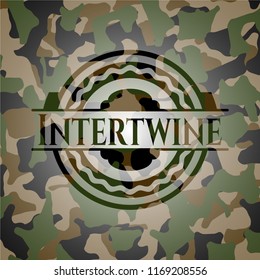 Intertwine on camouflage texture