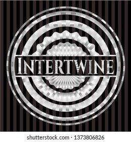 Intertwine silver badge or emblem