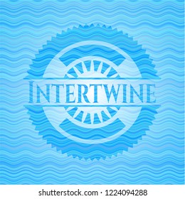 Intertwine water representation emblem.