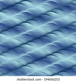 Intertwined blue lines, wave. 