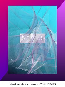 intertwined colorful lines. Background for Party Posters/Covers/Presentations/Brochures. 