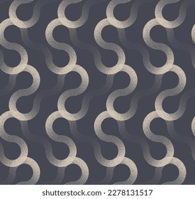 Lignes Courbées Courbées Entrelacées Lignes Vectorielles Fancy Motif Harmonieux Dot Travail Abstrait. Structure De Tissage Infinie Arrière-Plan Abstrait Sans Fin. Courbes lissées complexes et rigides Impression papier à envelopper
