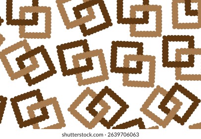 The intertwined dark brown and light brown squares look luxurious and represent simple love on a white background.