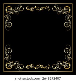 Intertwined Flourish and Border Square Frame