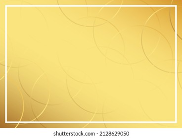 Anillos de oro entrelazados decoración de fondo vectorial dentro del fondo dorado y un marco de línea blanca. Adecuado para la tarjeta, fondo, portada y plantilla de diseño.