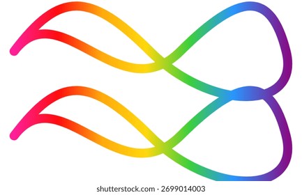 Design de padrão simétrico de loops infinitos de gradiente entrelaçado