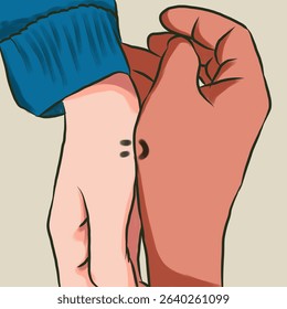 Intertwined Hands Symbolizing Love and Support