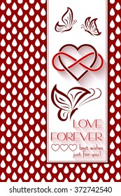 Intertwined Hearts. Love Forever Holydays Bbackground