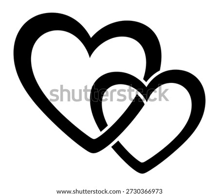 Intertwined Hearts Symbol for Love and Affection