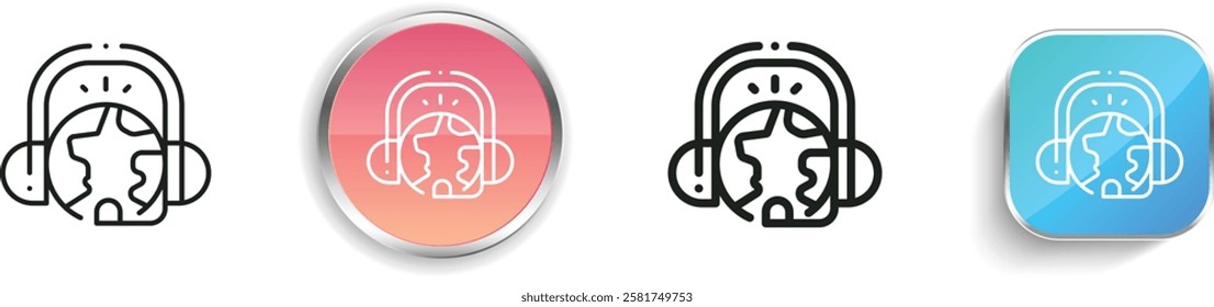 intertwined icon. Thin Linear, Regular and Button Style Design Isolated On White Background