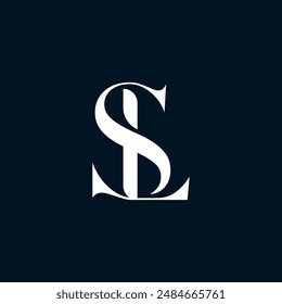 Intertwined letter S and L suitable for luxurious business theme