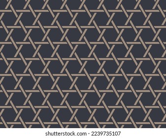 Intertwined lines create a seamless pattern Jewish stars vector illustration