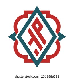 Intertwined Monogram with Geometric Precision - Two Letters Vector Design