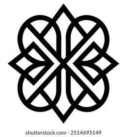 Intertwined Monogram with Geometric Precision - Two Letters Vector Design