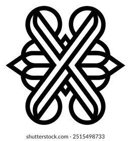 Intertwined Monogram with Geometric Precision - Two Letters Vector Design