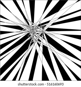 Intertwined needle like shapes