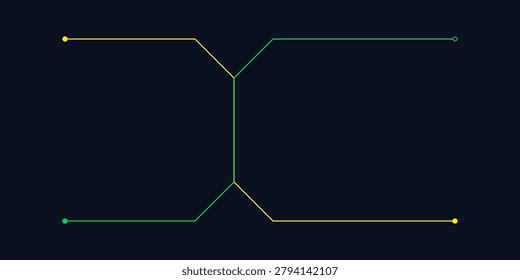Intertwined paths channels flow information transportation concept, business, abstract, connection.
