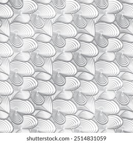 Intertwined Silver Heart Pattern Background