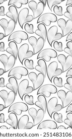 Intertwined Silver Heart Pattern Background