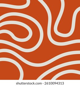 Intertwined Trails Abstract Line Composition