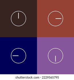 Interval hours on colorful squares