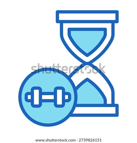 Interval Icon Blue Color Style Vector Illustration