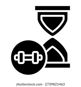 Interval Icon Glyph Style Vector Illustration