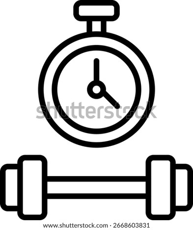 Interval Line Icon Vector Design