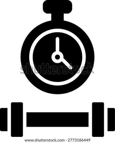Interval Line Icon Vector Design
