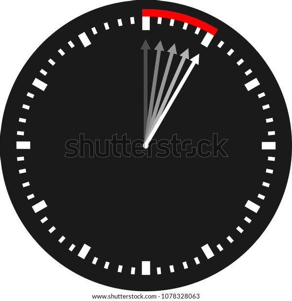 Interval Time On Clock Face On Stock Vector (Royalty Free) 1078328063