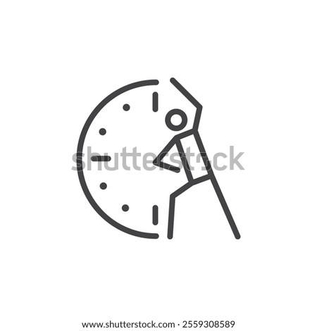 Interval timer icon Logo symbol outline set
