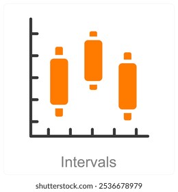 Conceito de ícone de Intervalos e Diagrama
