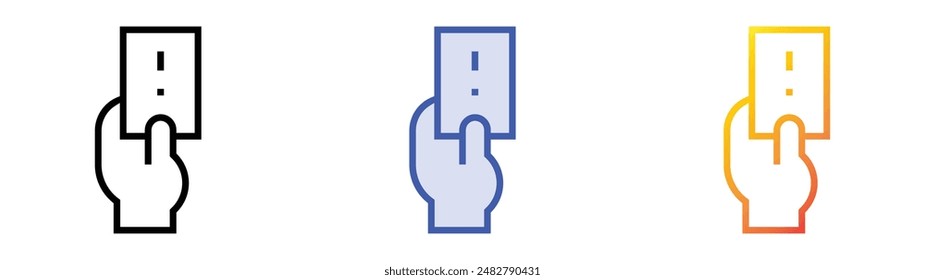 icono de intervención. Diseño de estilo de relleno lineal, azul y degradado aislado sobre fondo blanco