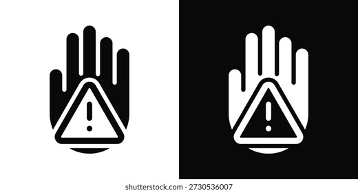 Intervention Icon White And Black Background Style