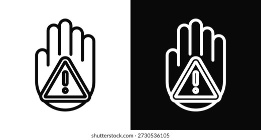 Intervention Icon White And Black Background Style