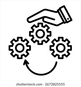Icono de esquema de intervención Ilustración vectorial
