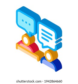 interview administrator color icon vector. isometric interview administrator sign. color isolated symbol illustration