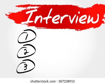 Interview blank list, business concept