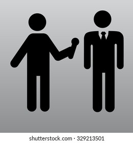 to interview business man vector illustration