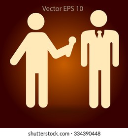 to interview business man vector illustration
