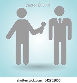 to interview business man vector illustration