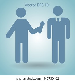to interview business man vector illustration