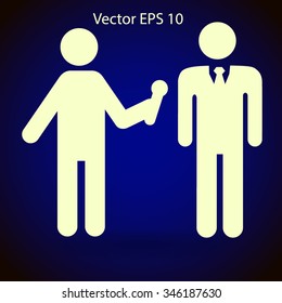 to interview business man vector illustration