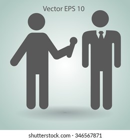to interview business man vector illustration