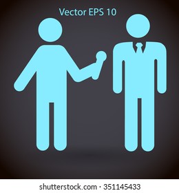 to interview business man vector illustration