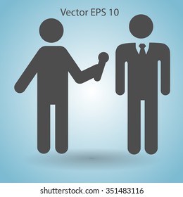 to interview business man vector illustration