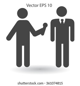to interview business man vector illustration