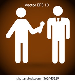 to interview business man vector illustration